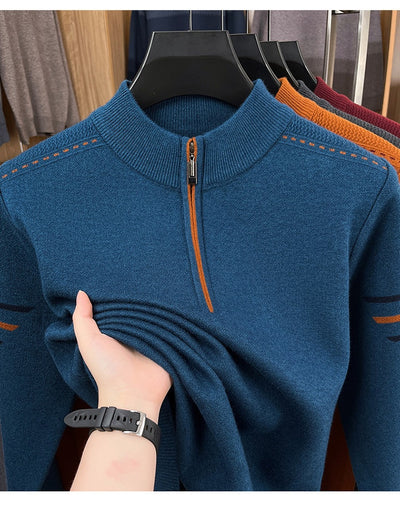 Suéter de Cuello Alto Grueso para Hombre - Lana Cálida Invierno Casual - Image 28