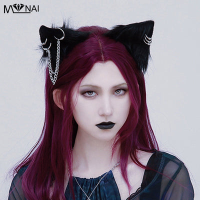 Diadema Gótica de Orejas de Gato Artesanal - Image 8