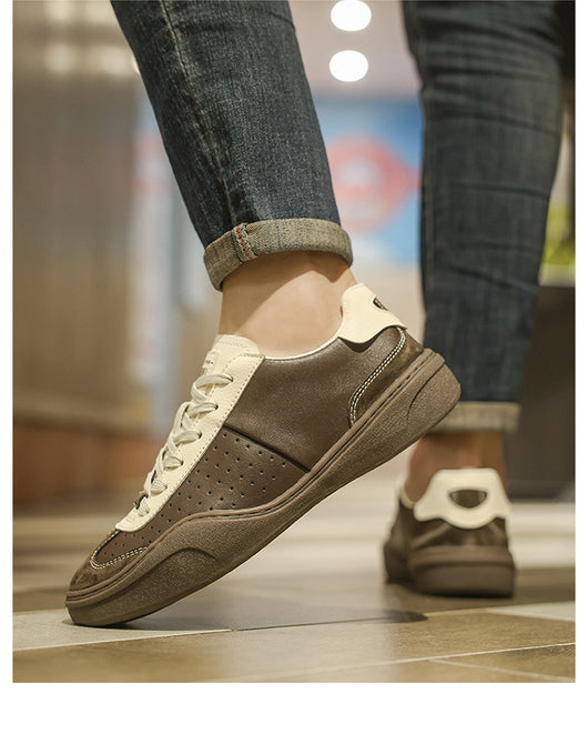 Zapatos Casuales de Cuero Genuino con Plataforma y Detalles en Contraste - Image 18