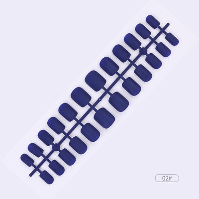 Uñas Postizas Adhesivas de Colores Sólidos - Set de 24 Piezas - Image 6