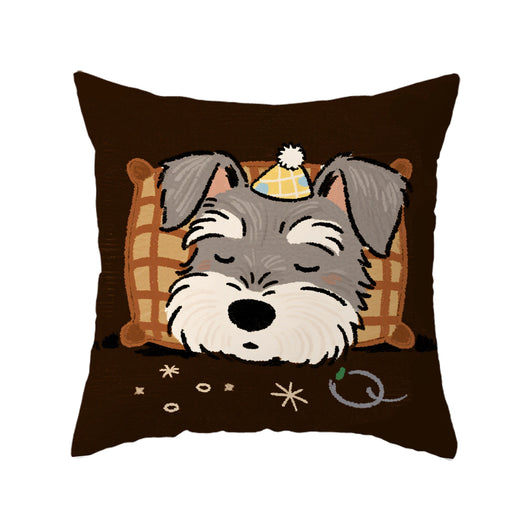 Funda de Almohada Schnauzer Adorable - Diseño Cartoon Perro - Image 5