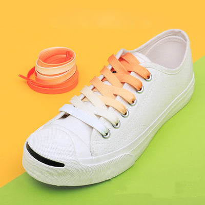 Zapatos de Lona Blancos Casual con Cordones Degradado Colorido - Image 12