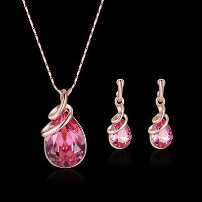 Conjunto de Joyas de Aleación con Gemas