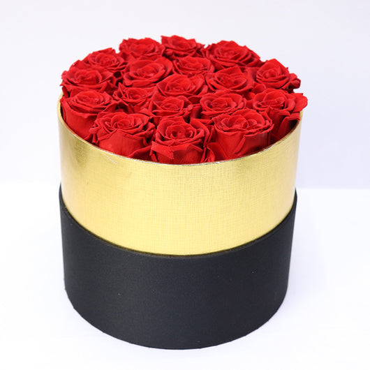 Caja de Regalo Navideña con Rosas Preservadas Hug Bucket - Image 21