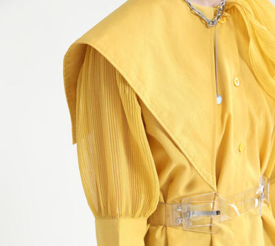 Camisa Suelta con Volantes e Hilvanado Irregular - Image 3