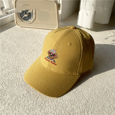 Gorra de Béisbol Infantil con Diseño de Perro Marrón y Marco Rojo - Image 3