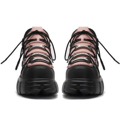 Zapatillas Plataforma Punk Retro con Contraste de Colores para Mujer - Image 10