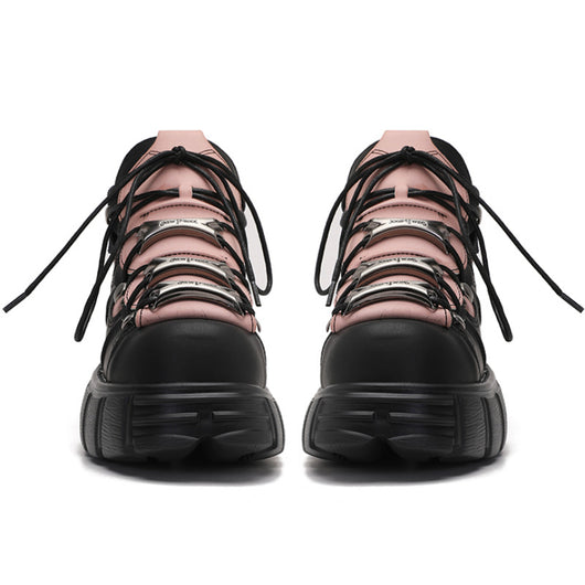 Zapatillas Plataforma Punk Retro con Contraste de Colores para Mujer - Image 10