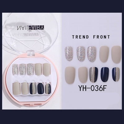 Uñas Postizas Coreanas Removibles Waterproof - Set 30 Piezas Manicura Instantánea - Image 46