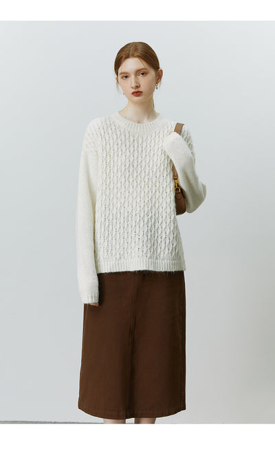 Suéter Tejido Retorcido para Invierno - Pullover de Punto Mujer - Image 11