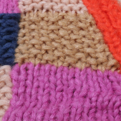 Suéter de Punto Bicolor con Cuello V y Mangas Largas - Image 11