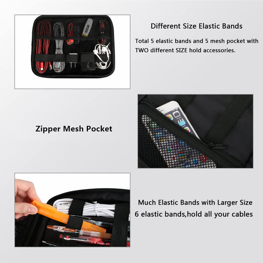 Bolsa Organizadora Dual para Cables, Cargadores y Accesorios Electrónicos - Image 17