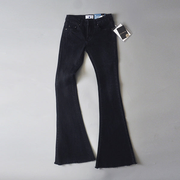 Pantalones Acampanados Denim Stretch Tendencia Mujer