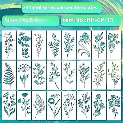 Plantilla de Pintura con Spray para Flores Silvestres - Image 10