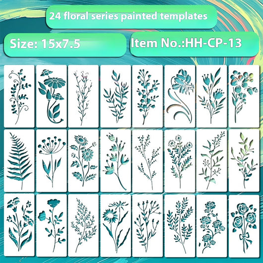 Plantilla de Pintura con Spray para Flores Silvestres - Image 10