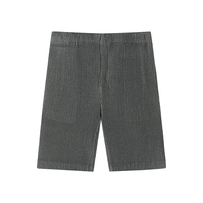 Pantalones Cortos Casuales Holgados con Cintura Elástica y Pliegues para Hombre - Image 8