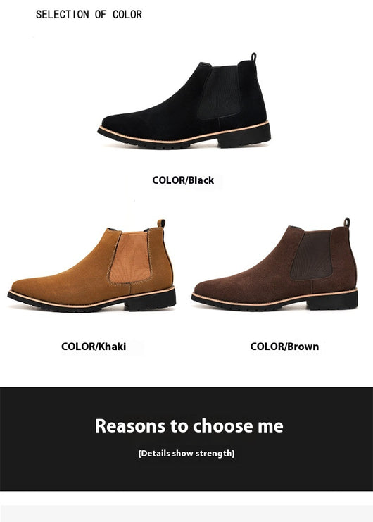 Botas Casuales de Cuero Ante Gamuza Talla Grande - Estilo Versátil y Moderno - Image 9