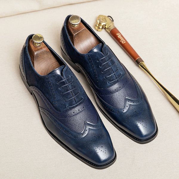 Zapatos Oxford Británicos de Cuero para Hombre - Punta Afilada