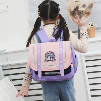 Mochila Escolar Estilo Británico Ergonómica para Niños y Niñas