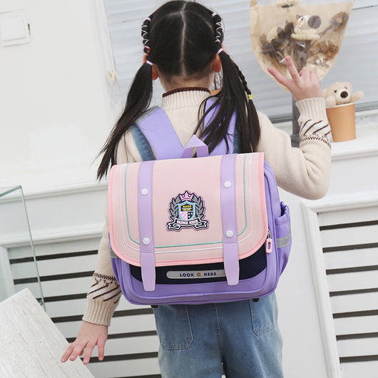 Mochila Escolar Estilo Británico Ergonómica para Niños y Niñas
