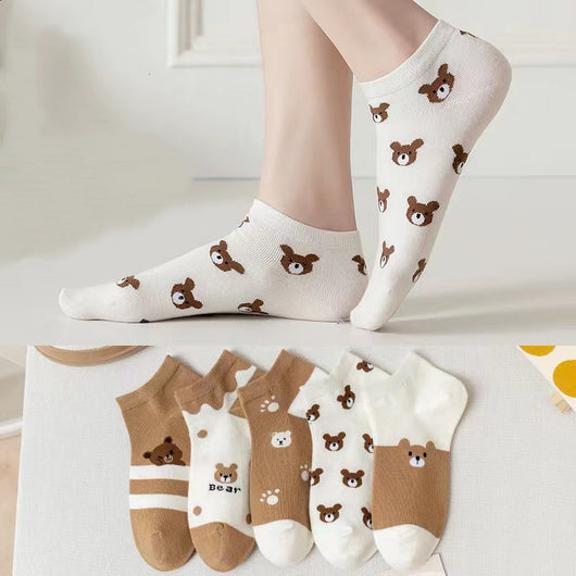 Calcetines Cortos para Mujer con Diseño de Ositos - Alta Calidad y Estilo Adorable - Image 6