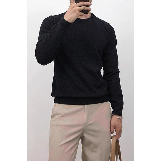 Suéter Básico Cuello Redondo para Hombre - Pullover Versátil - Image 4
