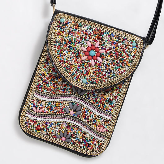 Bolsa Bohemia para Celular con Cuentas y Concha Marina - Image 46