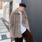 Chaqueta Camisa de Chenilla Suave con Solapa Holgada para Hombre
