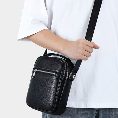 Bolso Bandolera de Cuero Genuino Primera Capa para Hombre - Image 20