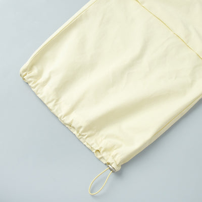 Pantalones Casuales Sueltos con Cordón Ajustable - Poliéster Liso para Mujer - Image 22