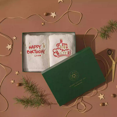 Toalla de Algodón Personalizada con Bordado - Regalo Customizado para Cumpleaños