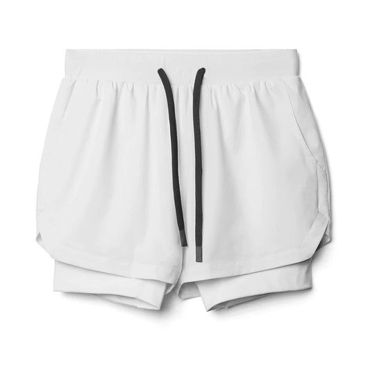 Shorts Deportivos Casual con Doble Capa y Diseño Superpuesto - Image 3