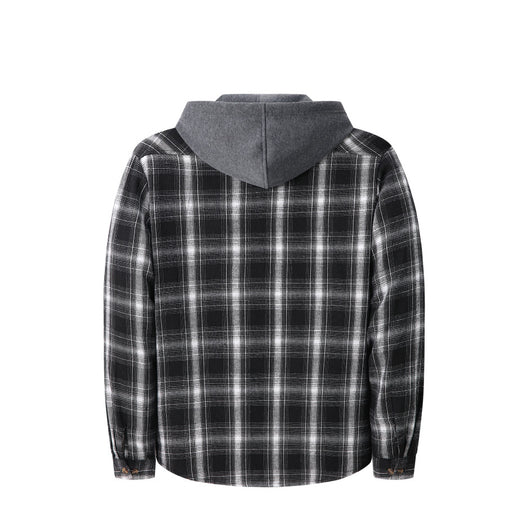 Chaqueta Hoodie Cuadriculada Moderna para Hombre - Image 25