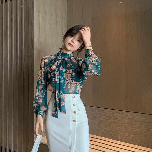 Blusa Floral Hada con Mangas Linterna para Mujer - Image 10