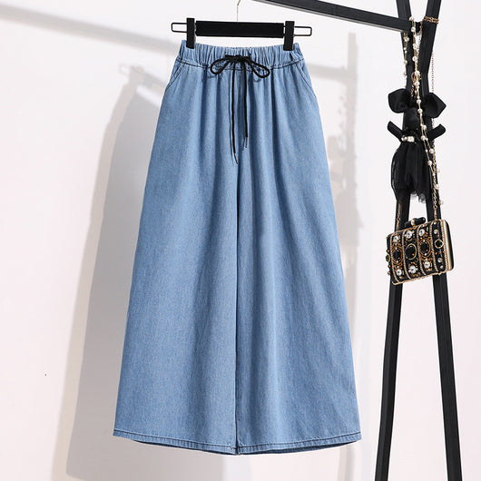 Pantalones Vaqueros Cortos Cintura Elástica con Cordones para Mujer - Image 7