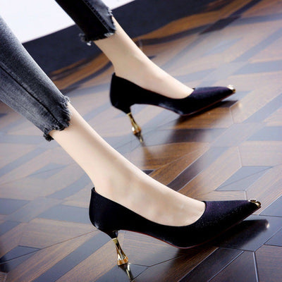 Tacones Altos Satinados con Punta Fina - Stiletto Versátil para Mujer - Image 10