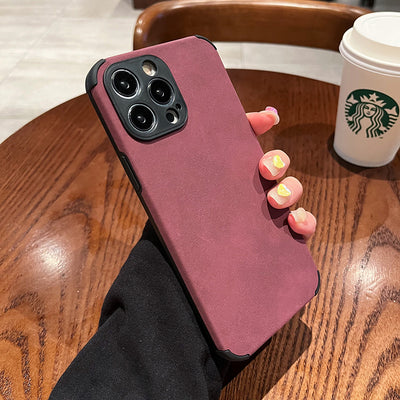 Funda de Teléfono de Pelaje Suave en Colores Lisos - Image 5