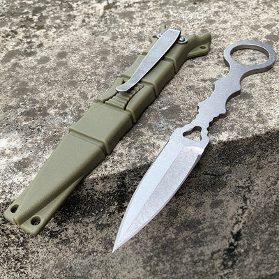 Cuchillo de Supervivencia Táctico de Hoja Recta - Defensa y Resistencia Extrema
