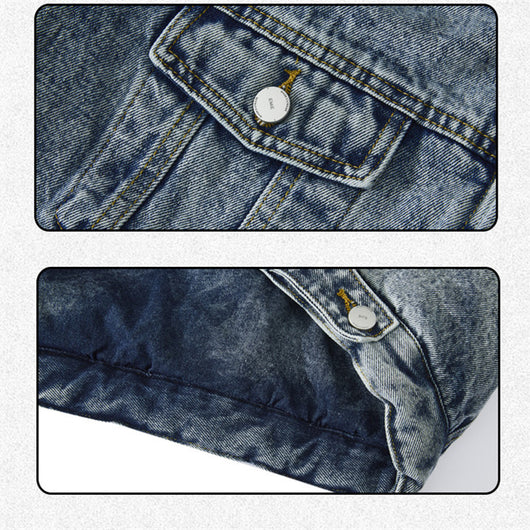 Chaqueta Denim Vintage Desgastada para Hombre y Mujer - Image 14