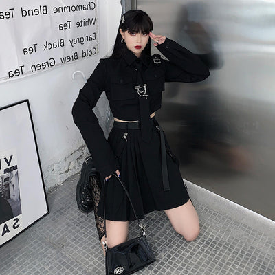 Falda Plisada Corta Oversize con Traje Deportivo para Mujer - Image 11