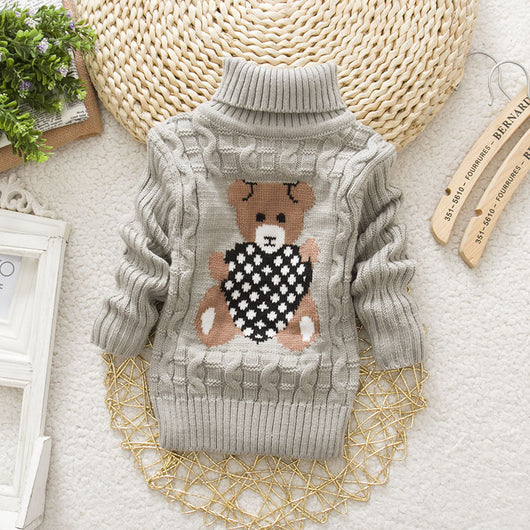 Suéter Infantil Cuello Alto Estilo Coreano - Image 3