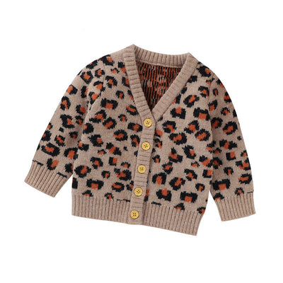 Cardigan de Punto Leopardo Cuello V - Diseño Otoñal Adorable - Image 3