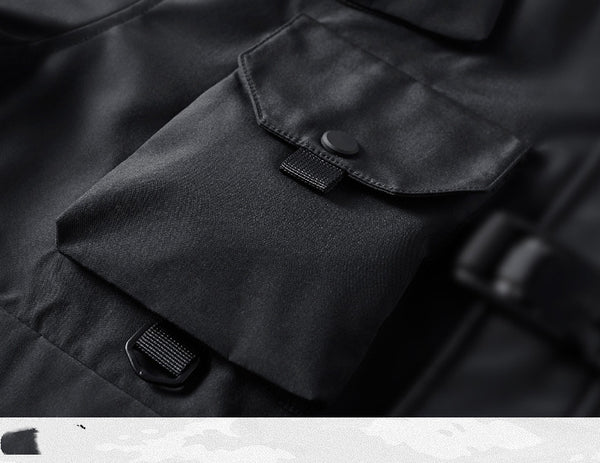 Chaqueta Beisbolera Suelta con Múltiples Bolsillos para Hombre