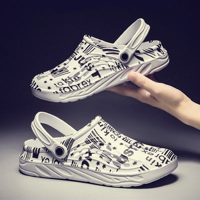 Sandalias de Verano con Estampado de Letras para Hombre - Image 6