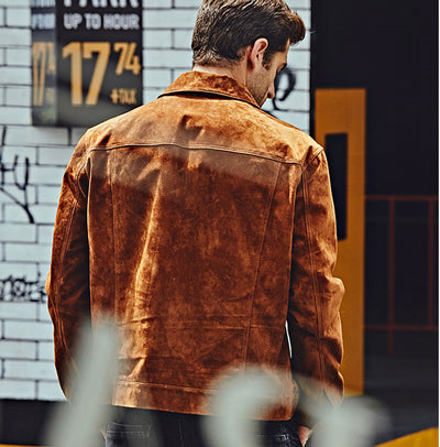 Chaqueta de Cuero para Motociclista Estilo Americano - Image 4