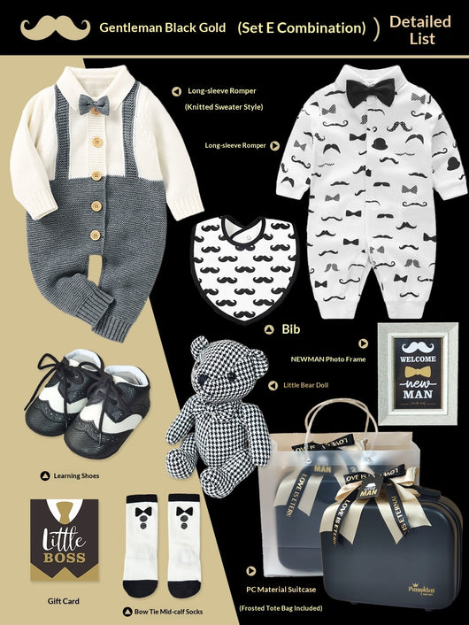 Conjunto Elegante Pequeño Caballero - Caja de Regalo Premium Negro y Oro - Image 8