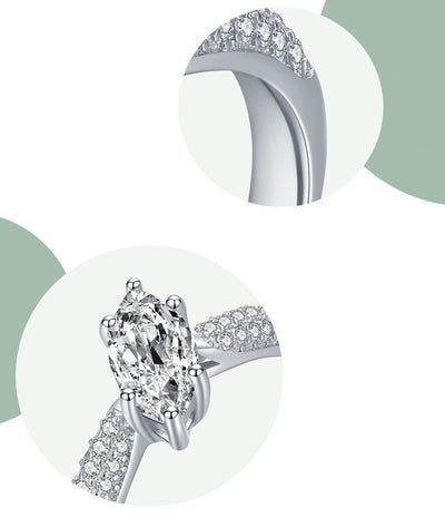 Anillo de Diamante en Plata 925 Estilo Lujo Minimalista - Image 10