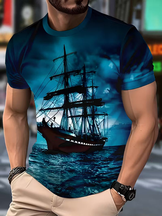Playera Casual para Hombre con Estampado Digital 3D - Image 15