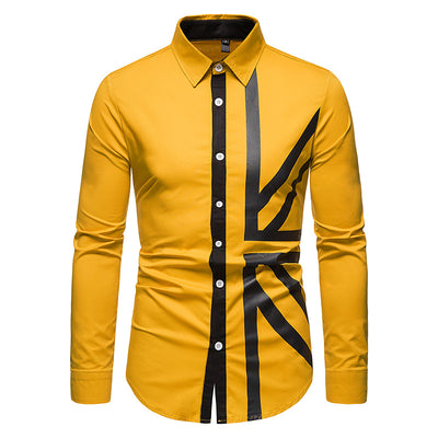 Camisa Vaquera Occidental Manga Larga con Costuras de Diseño para Hombre - Image 2