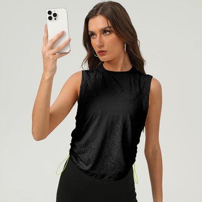 Blusa Deportiva Sin Mangas Jacquard para Mujer - Transpirable - Image 6